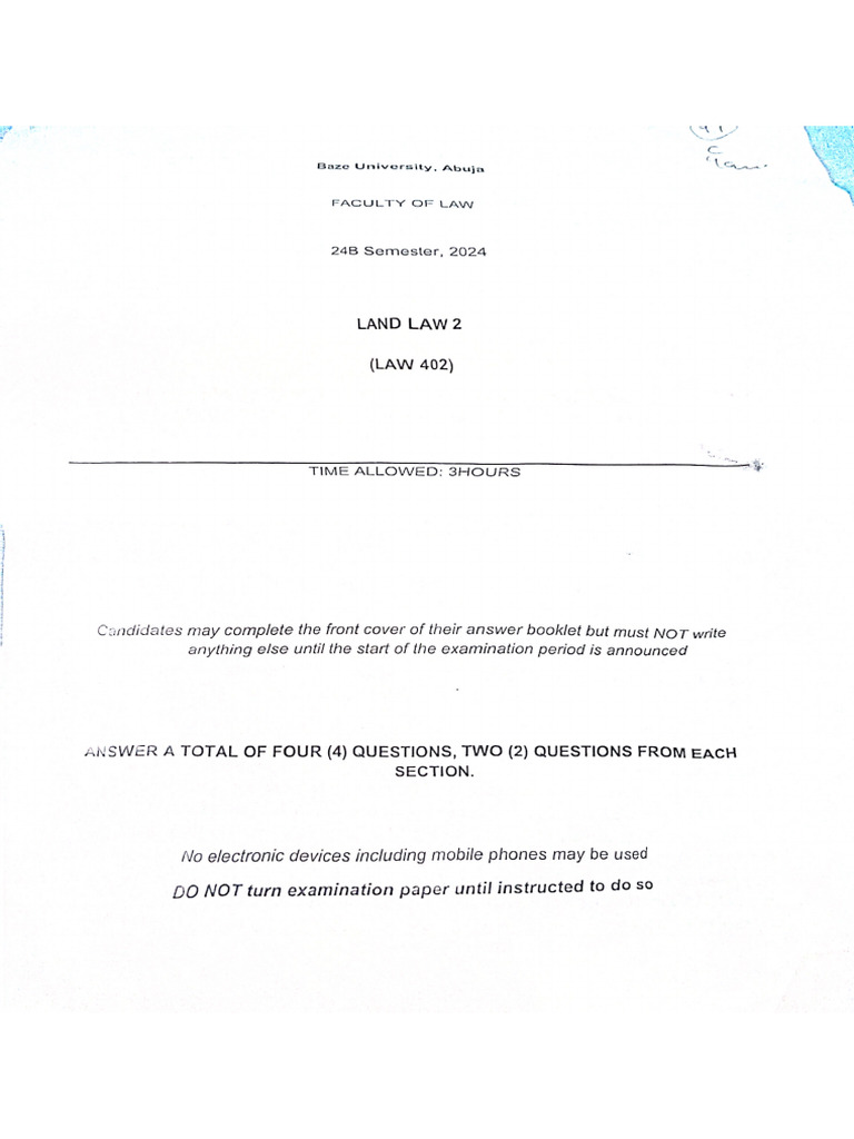 Land Law | PDF