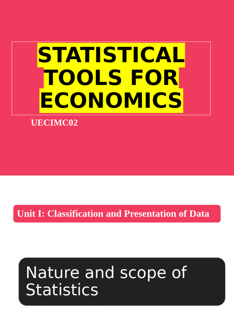 Stat Unit I | PDF