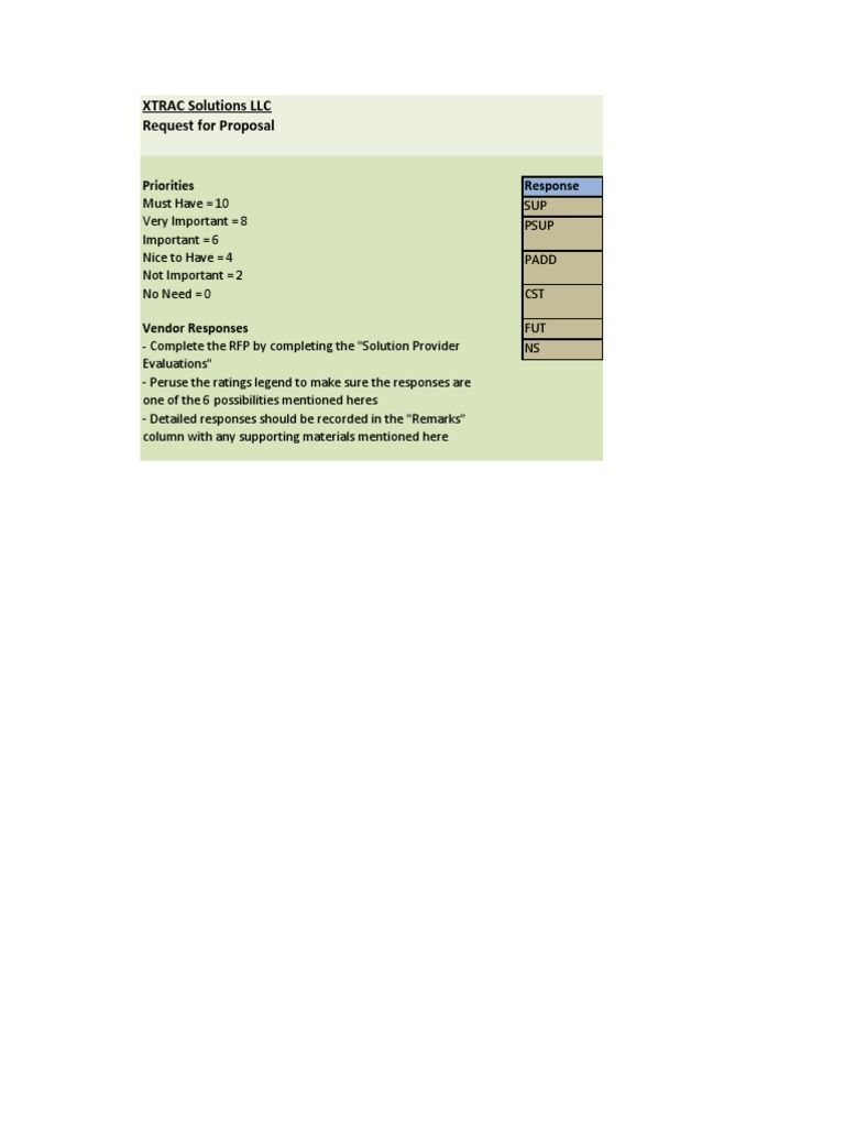 XTRAC Solutions RFP Evaluation Guide | PDF | Databases | Metadata