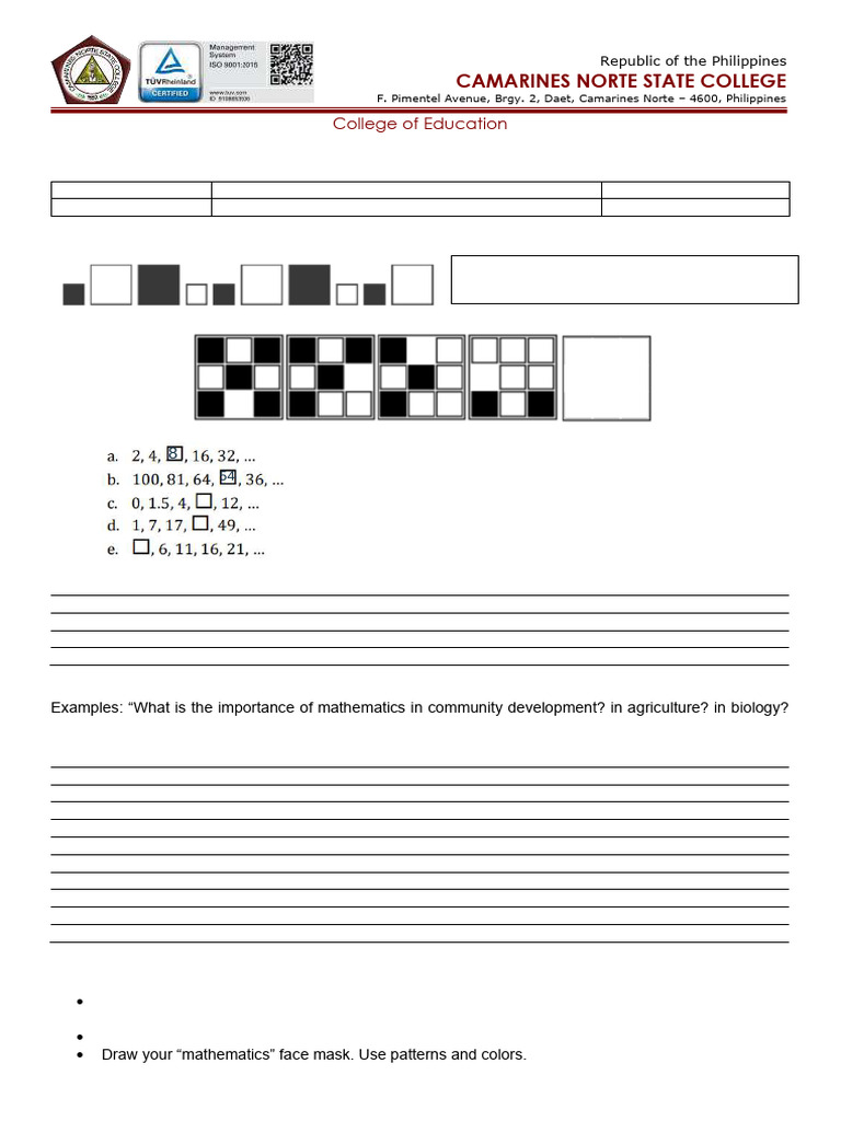 Draw Your Mathematics Face Mask | PDF | Mathematics