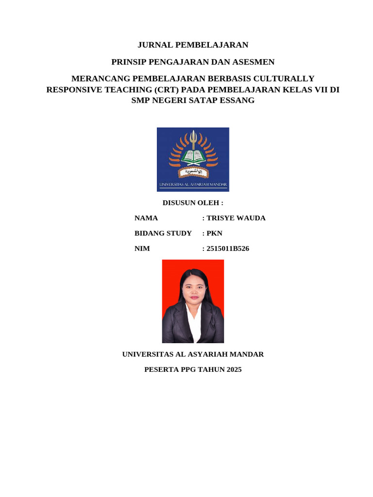 Jurnal Pembelajaran 10 Trisye | PDF