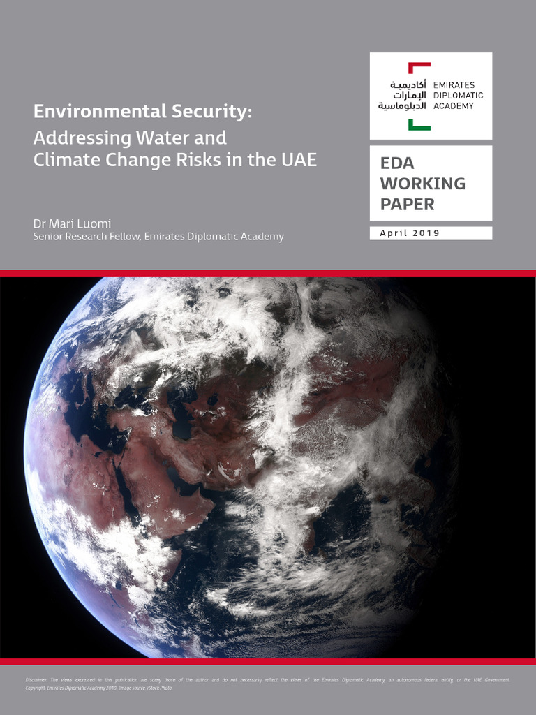 UAE Water and Climate Security Risks | PDF | Climate Change Mitigation ...