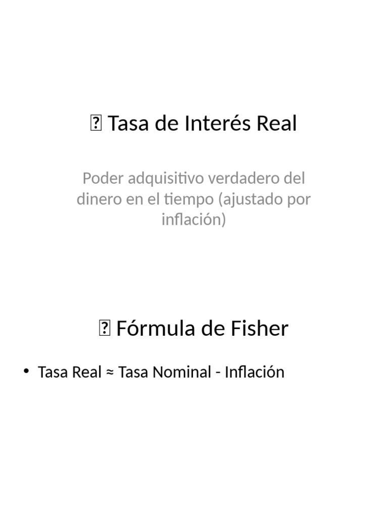Tasa Interes Real | PDF