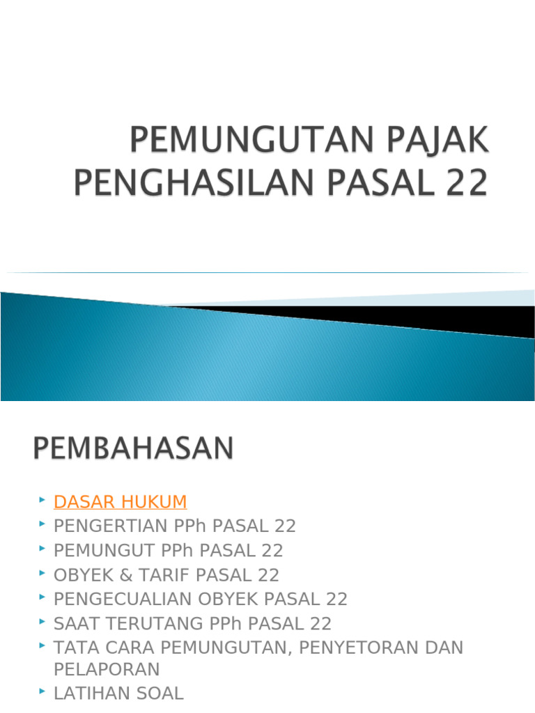 Slide Potput Pph Pasal 22 Pdf