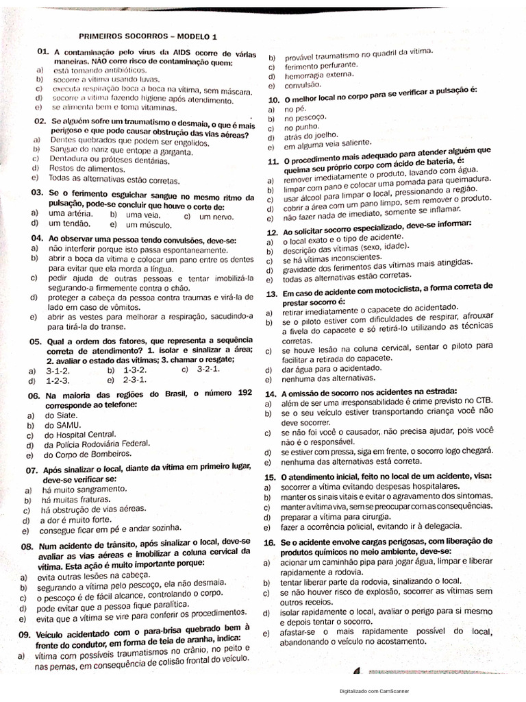 Primeiro Socorros Mod 1 - 1 | PDF