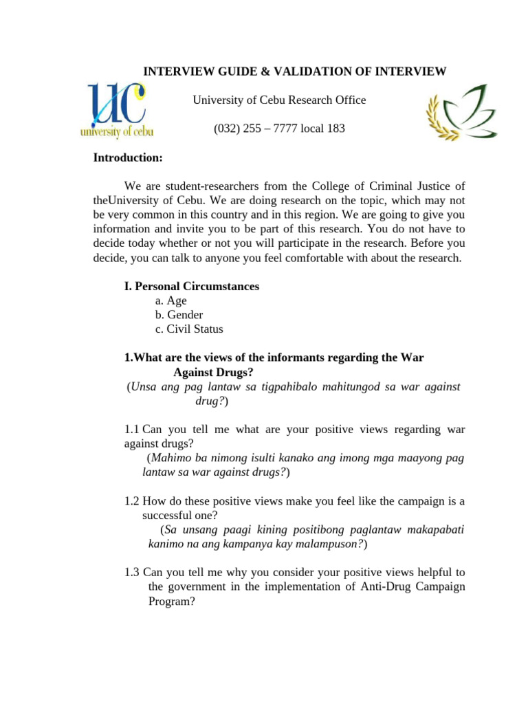 Interview Guide | PDF