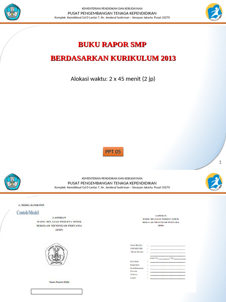 Penulisan Rapor SMP | PDF