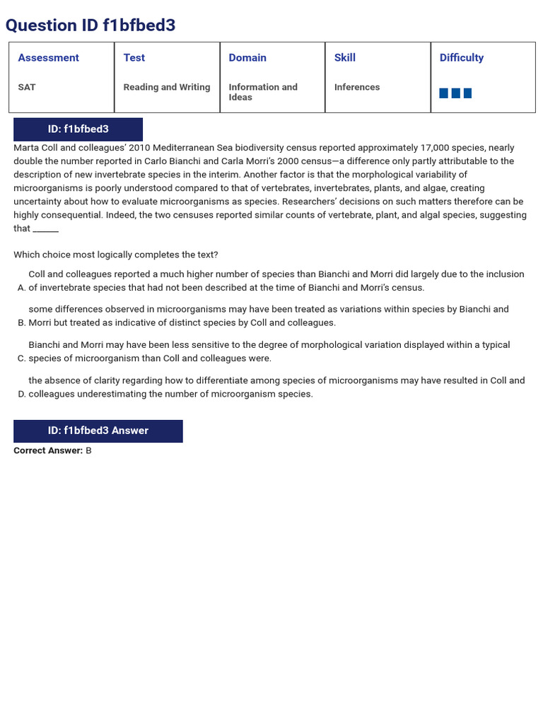 Sat Suite Question Bank Results Pdf Narrative Predation