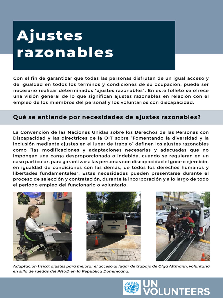 Ajustes Razonables en el Trabajo | PDF | Invalidez | Accesibilidad