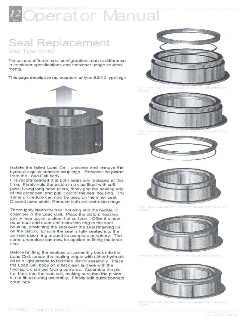 Load Cell Seal Replacement Guide | PDF | Screw | Manufactured Goods