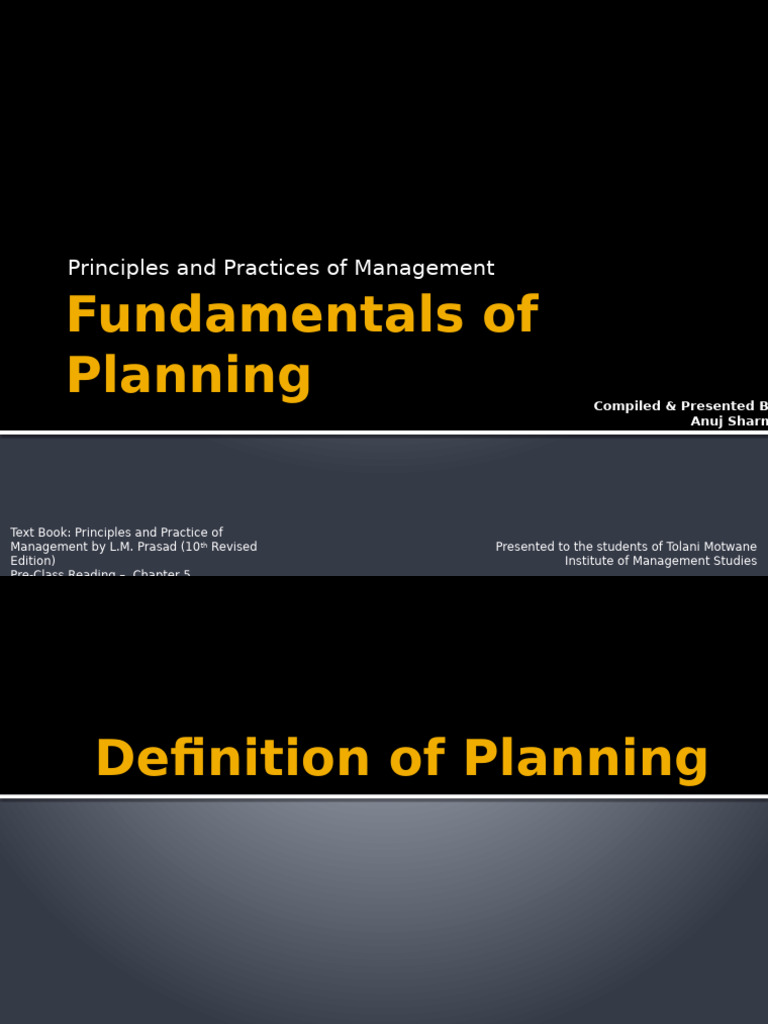 Chapter 5 - Fundamentals of Planning | PDF | Planning | Innovation