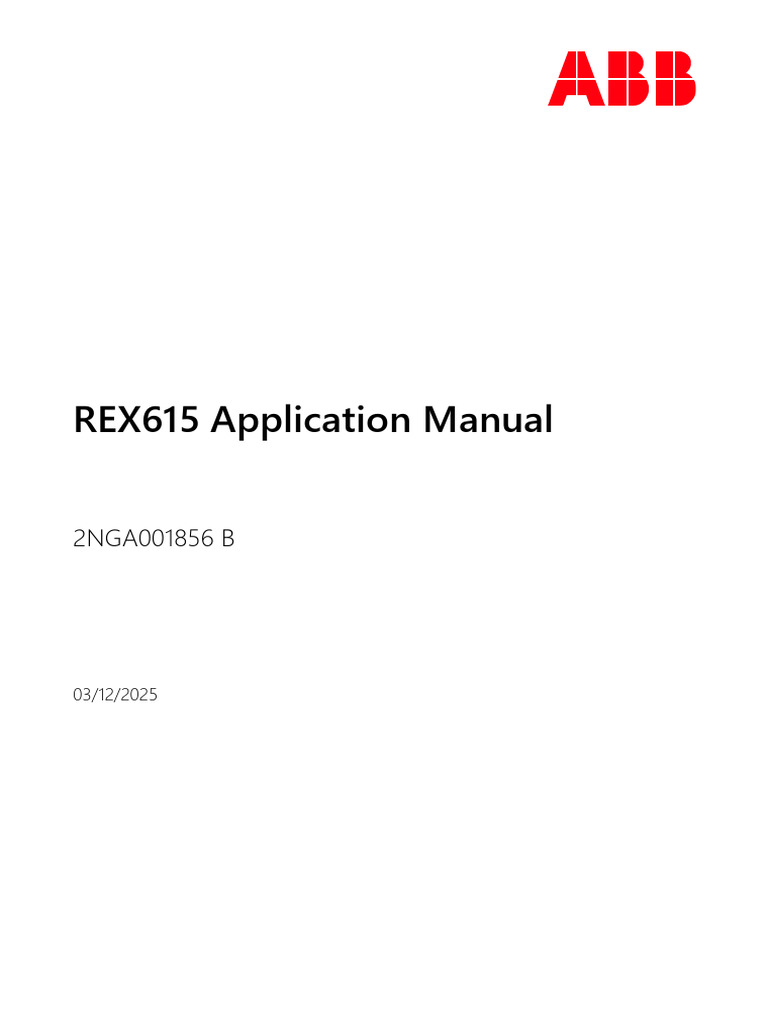 REX615 Application Manual | PDF | Menu (Computing) | Electromagnetic ...