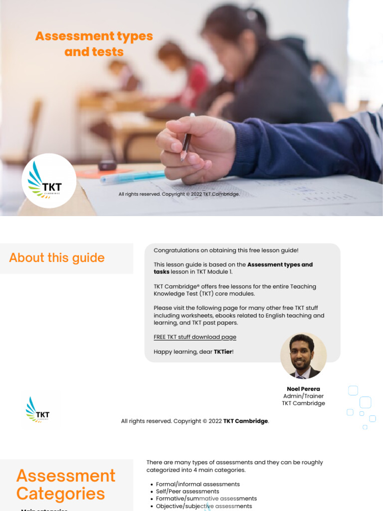 Assessment Types and Tests | PDF | Educational Assessment | Educational ...