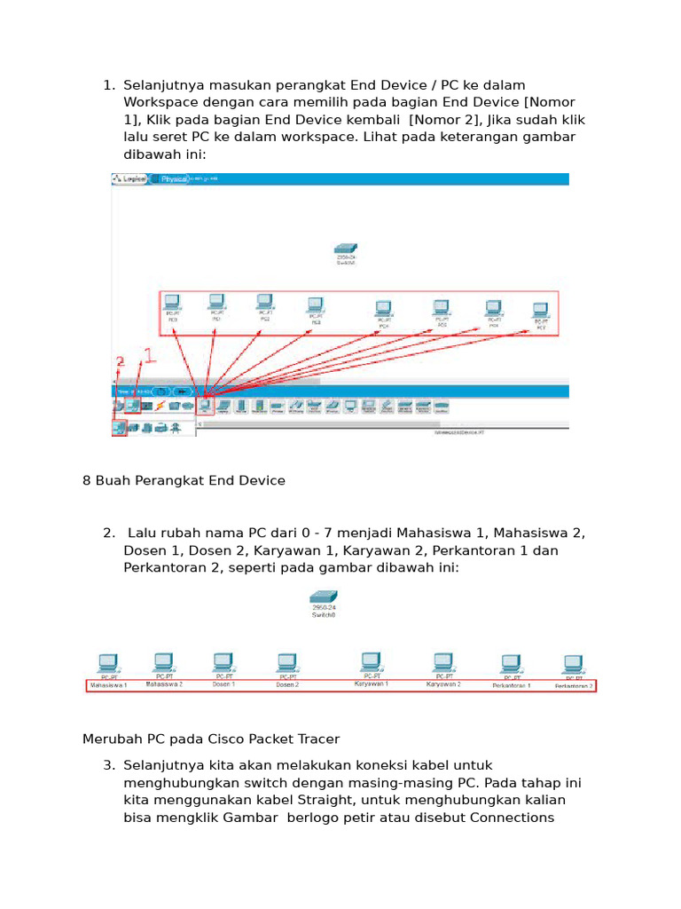 Panduan Konfigurasi VLAN Cisco Packet Tracer | PDF