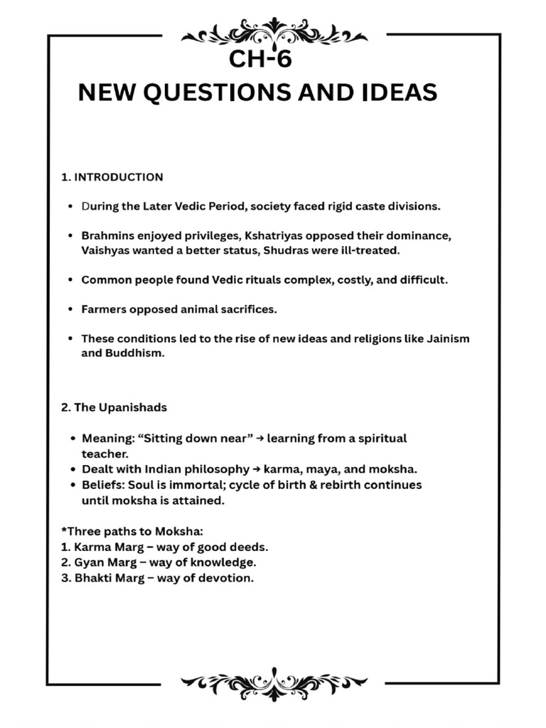 CH - 6 New Questions and Ideas (Notes) | PDF
