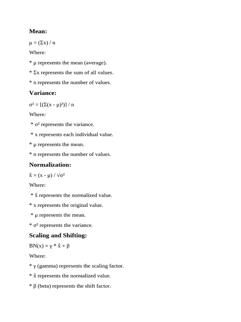 Formulas | PDF