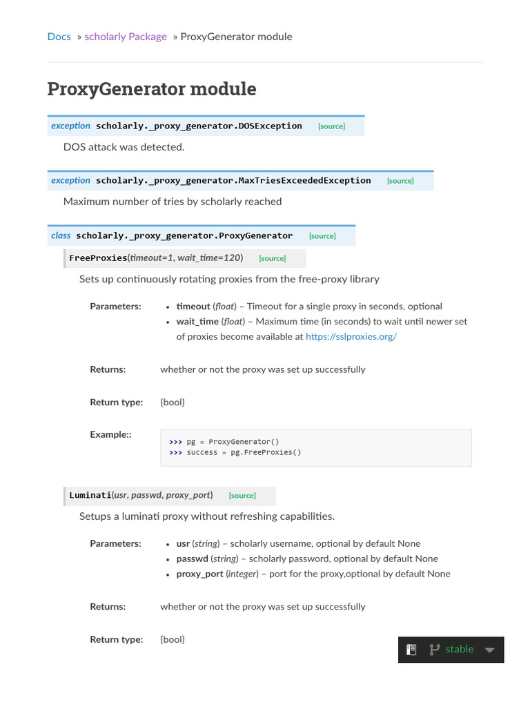 ProxyGenerator Module Overview | PDF | Proxy Server | Parameter ...