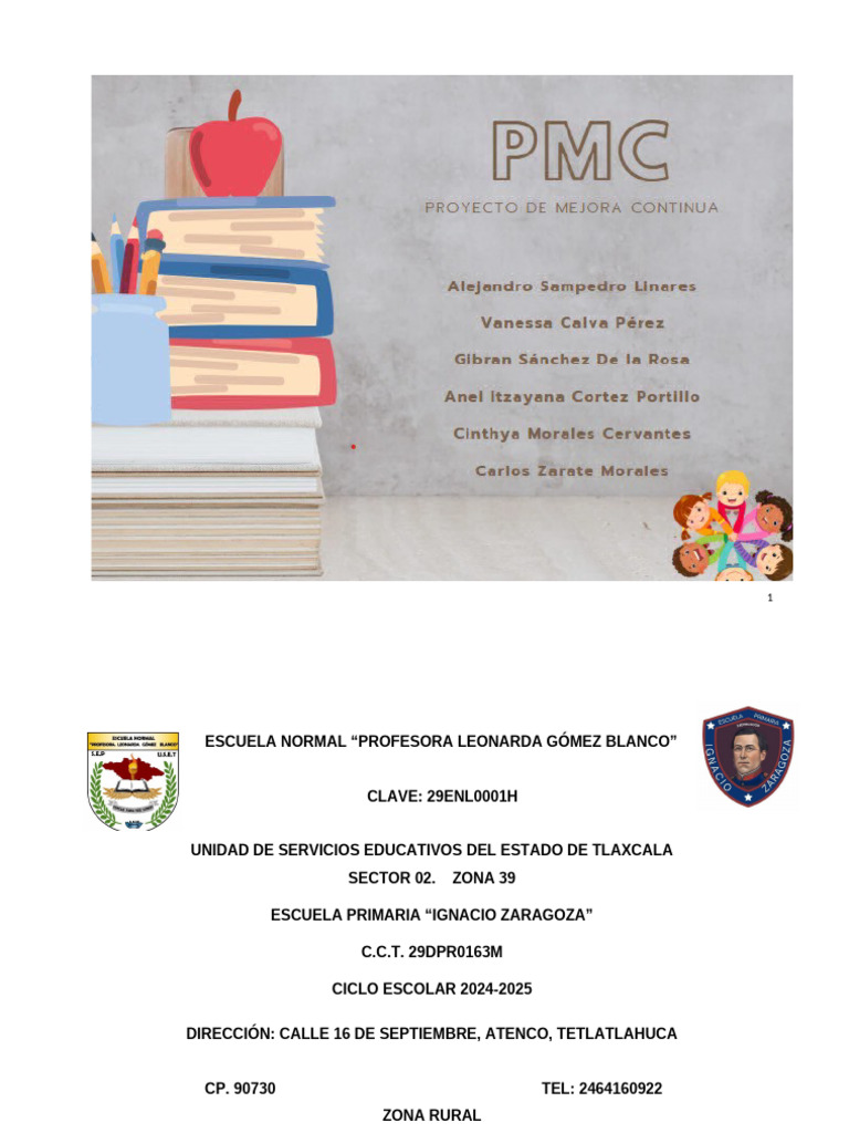 Programa de Mejora Continua 2024-2025 | PDF | Educación primaria | Maestros