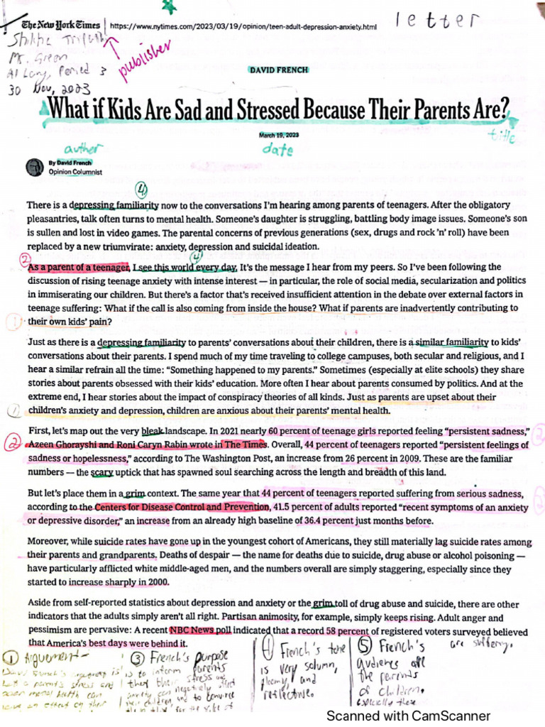 AOW Student Example - Annotations Essa | PDF