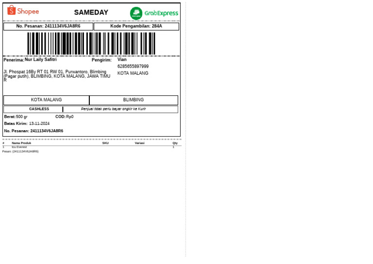 Label Pengiriman | PDF