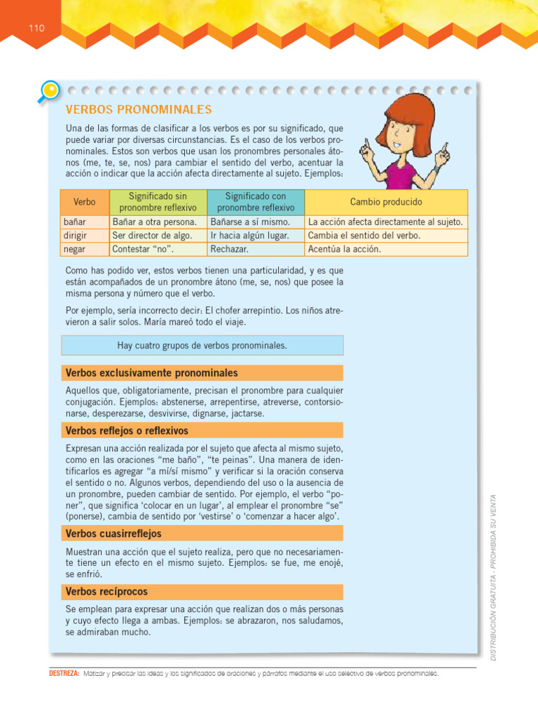 Verbos Pronominales en Español | PDF | Verbo | Pronombre