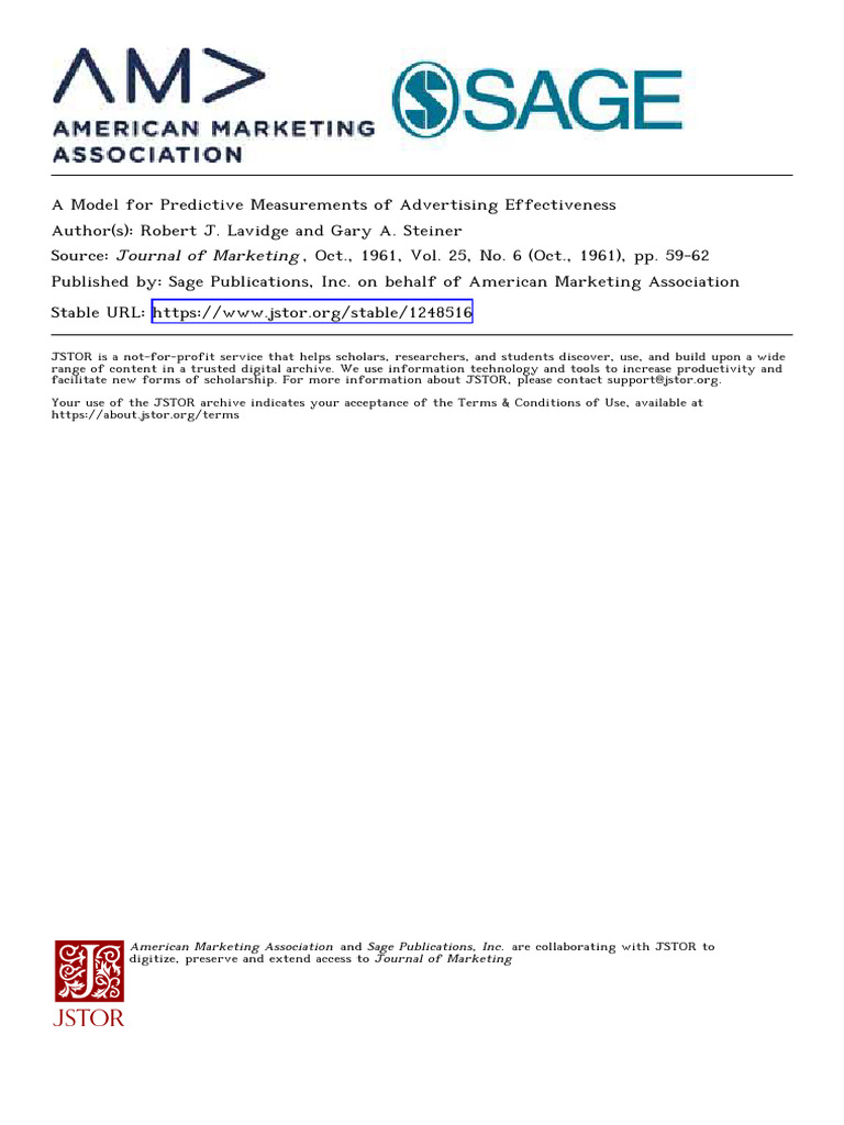 Predictive Model for Ad Effectiveness | PDF | Advertising | Attitude ...