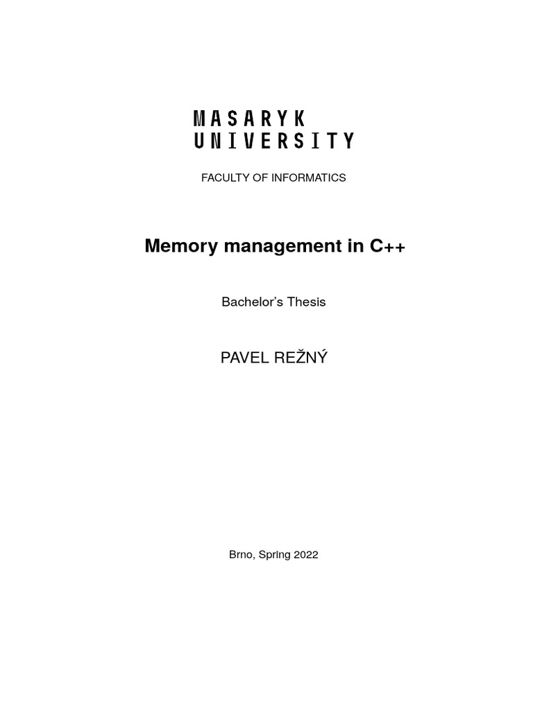 C++ Memory Management Techniques | PDF | Pointer (Computer Programming ...