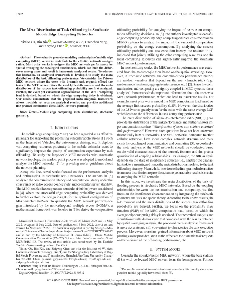 The Meta Distribution of Task Offloading in Stochastic Mobile Edge ...