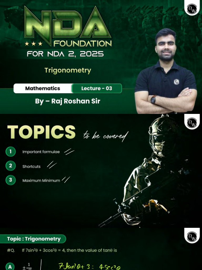 Trigonometry 03: Class Notes | PDF
