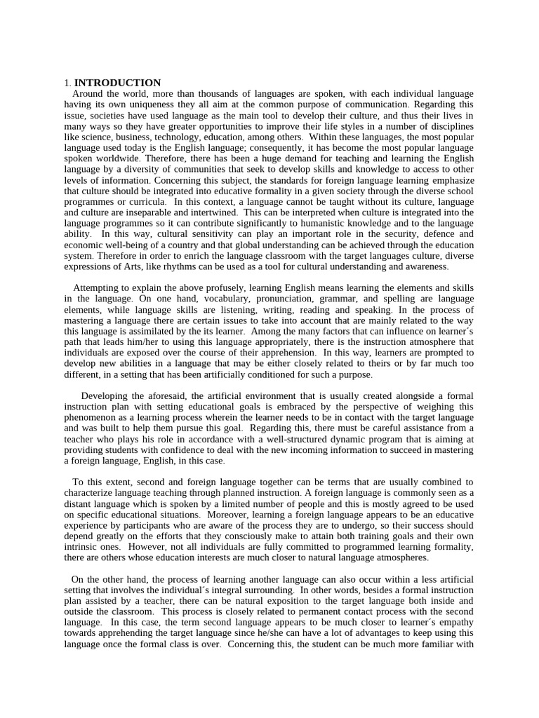 Integrating Culture in English Learning | PDF | Second Language ...