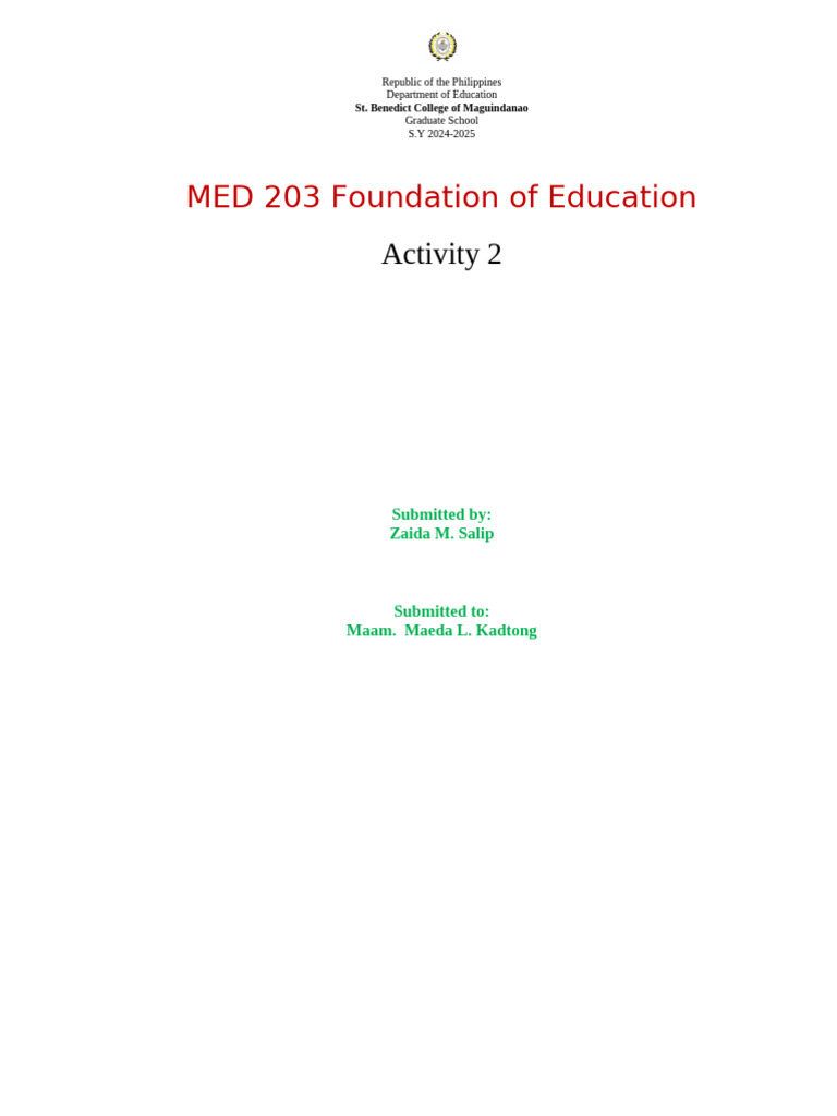 Legal Foundations of Philippine Education | PDF | Learning | Teachers