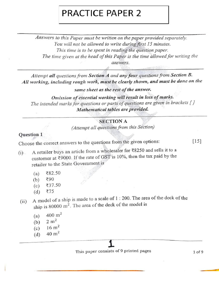 Practice Paper 2 | PDF
