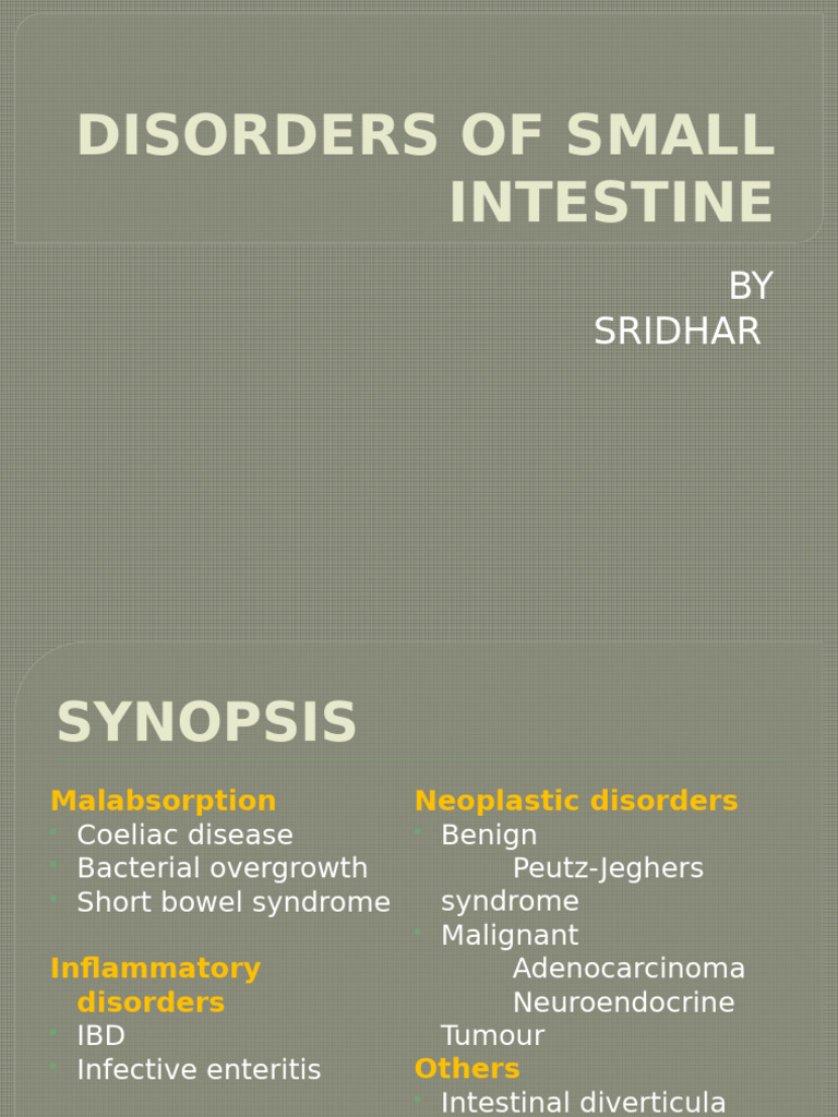 Disorders of Small Intestine | PDF | Coeliac Disease | Diseases And ...