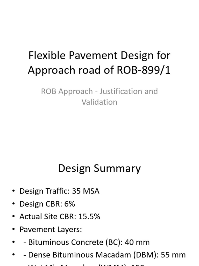 ROB Pavement Design Justification | PDF