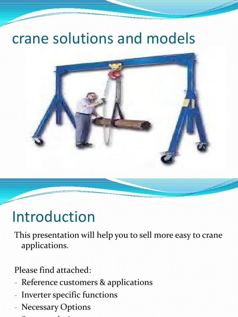 Crane Solutions and Applications Overview | PDF | Crane (Machine ...