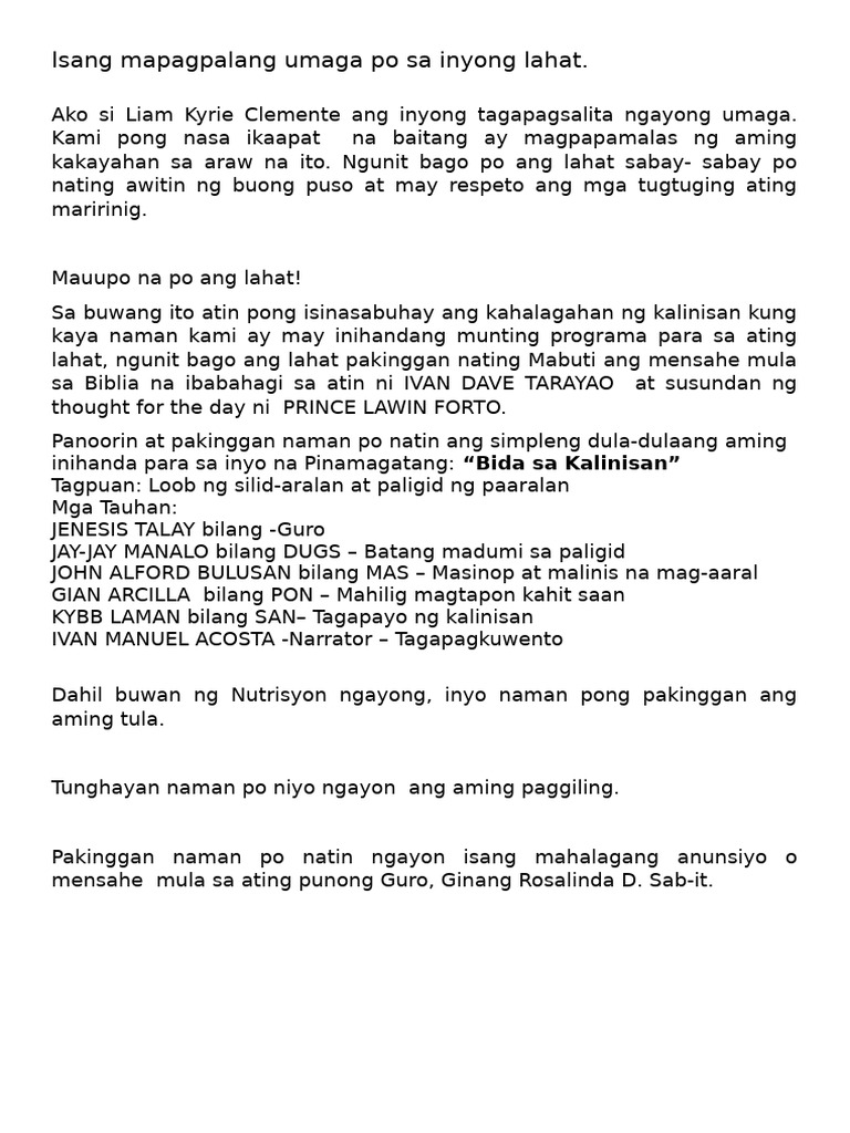 Convo Script | PDF