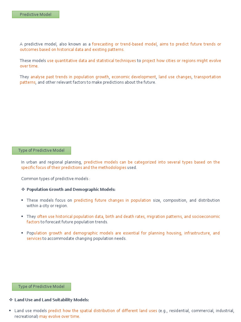 Types of Predictive Models in Urban Planning | PDF | Predictive ...