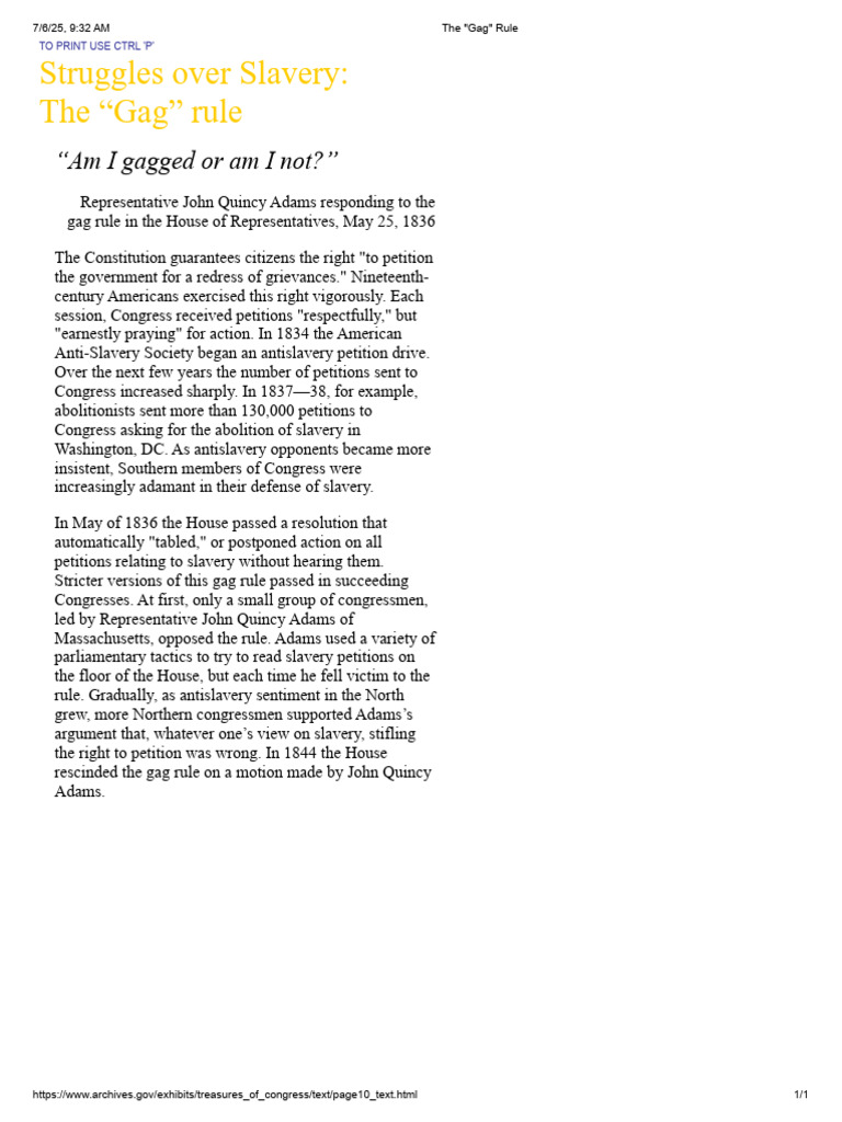 The Gag Rule | PDF