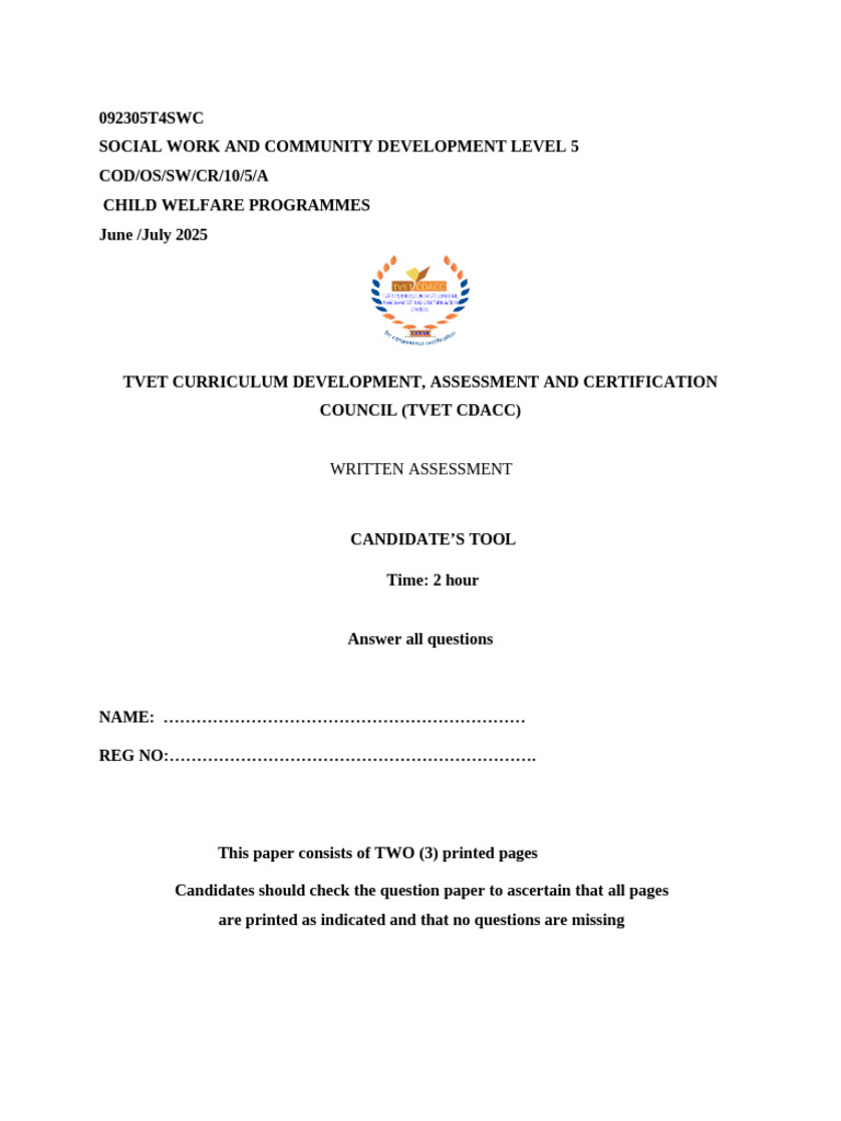 CWP Summative | PDF | Child Protection | Human Development