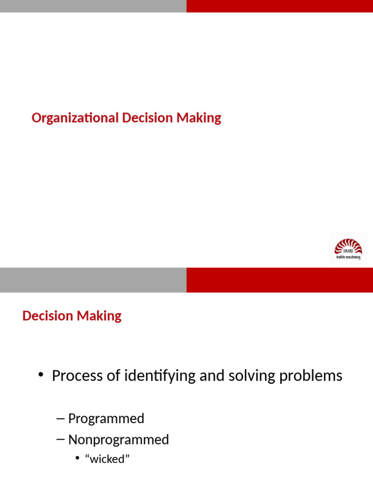 Effective Organizational Decision Making | PDF