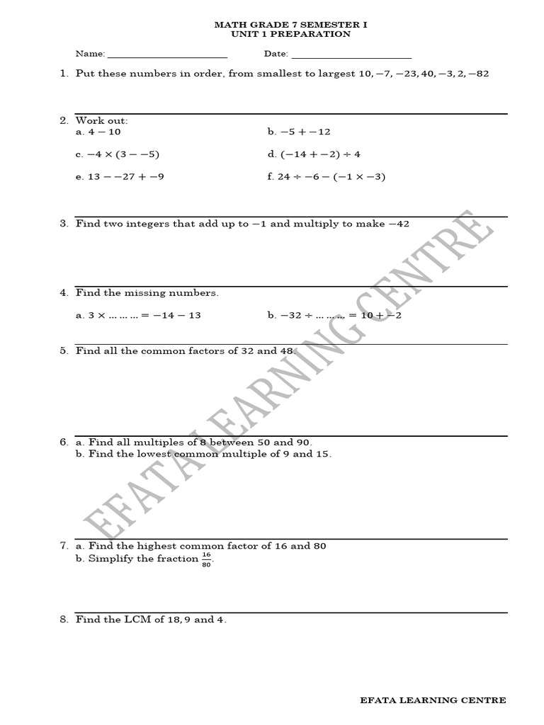 G7 - 01 - Unit 1 | PDF
