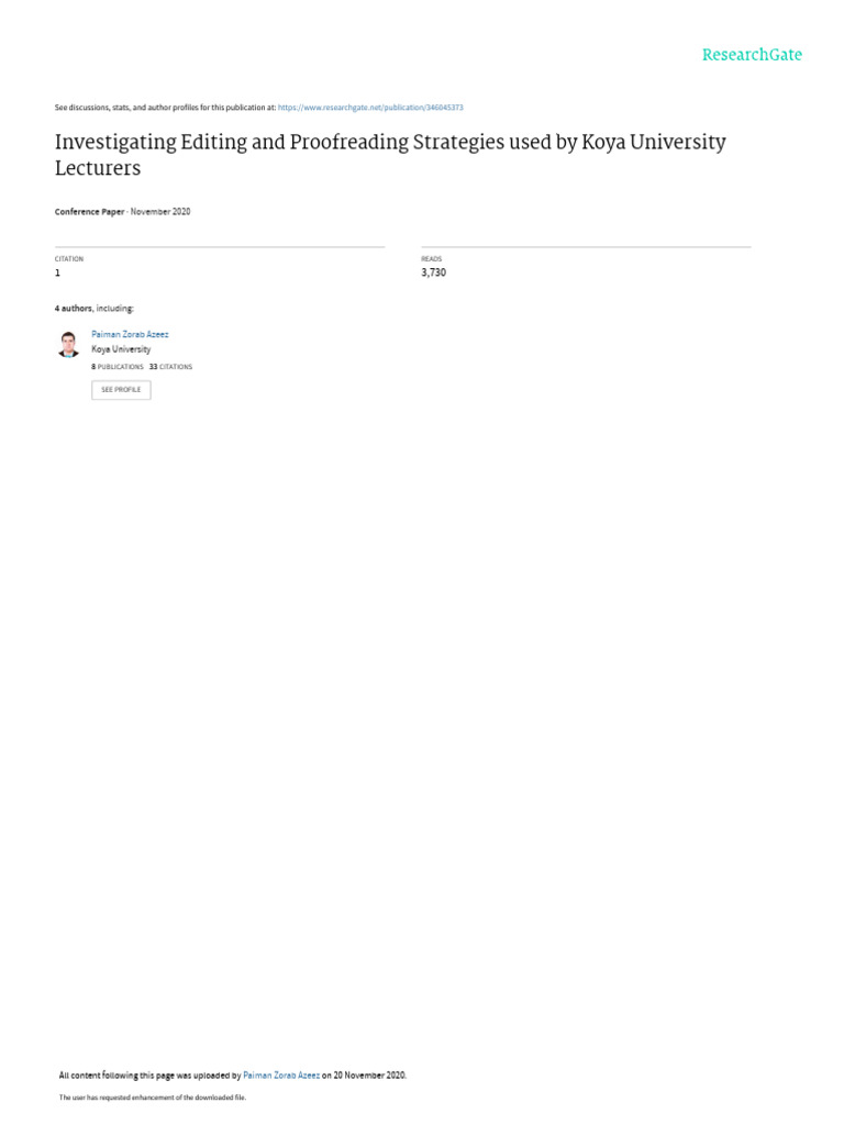 Proofreadngstrategiesoriginal Paper | PDF | Proofreading | Copy Editing