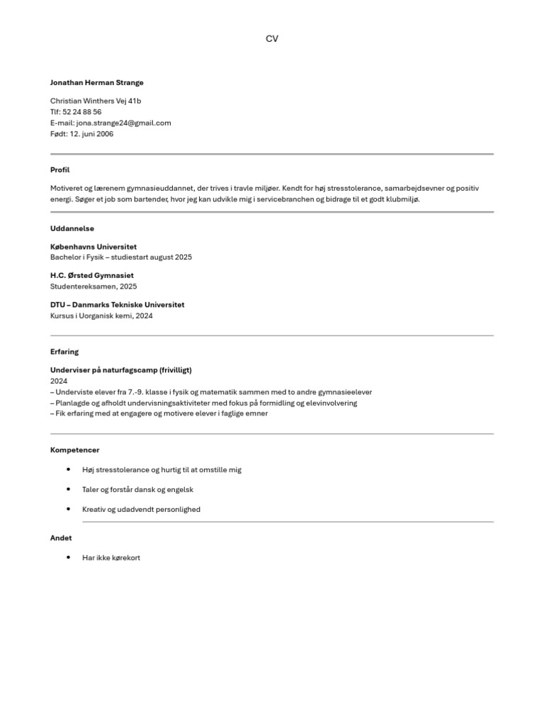 CV 3 | PDF