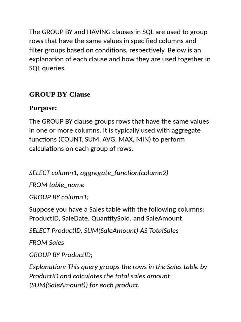Group by | PDF