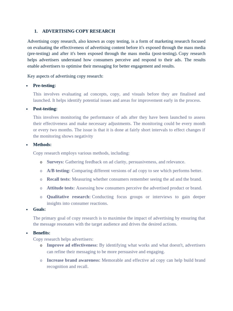 Advertising Research Strategies Explained | PDF | Advertising | Target ...