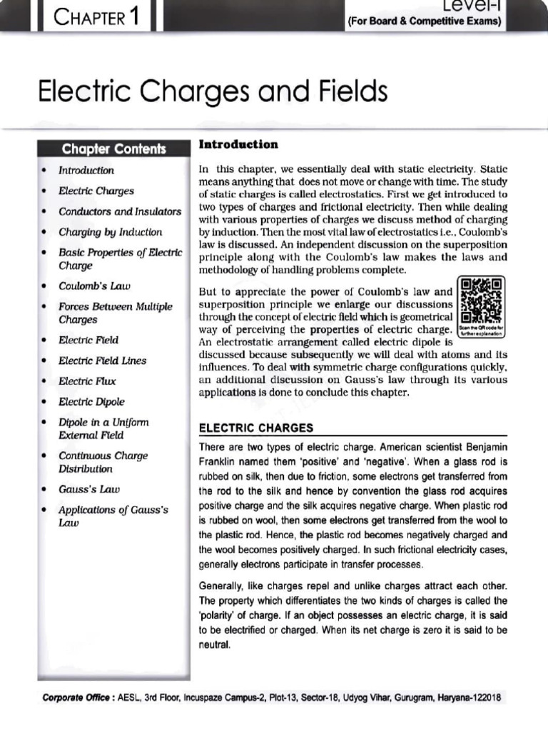 Electric Charges and Feilds | PDF