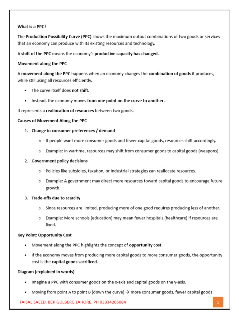 Understanding PPC Shifts and Movements | PDF | Economies | Economics