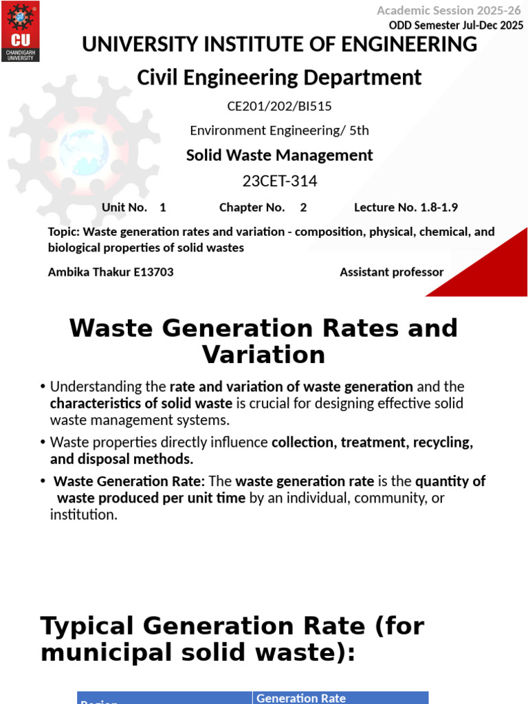 Lecture of Solid Waste Managment | PDF | Compost | Waste