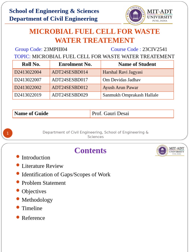 Microbial Fuel Cells in Wastewater Treatment | PDF