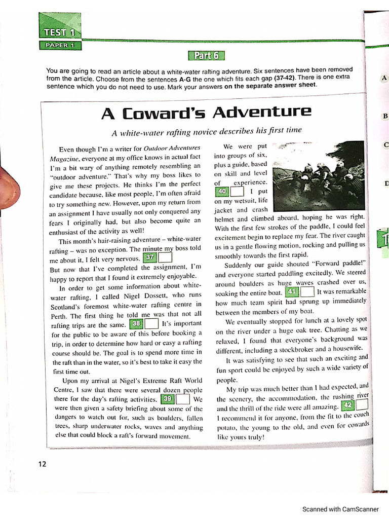 Reading Text Part 6 P 12 | PDF